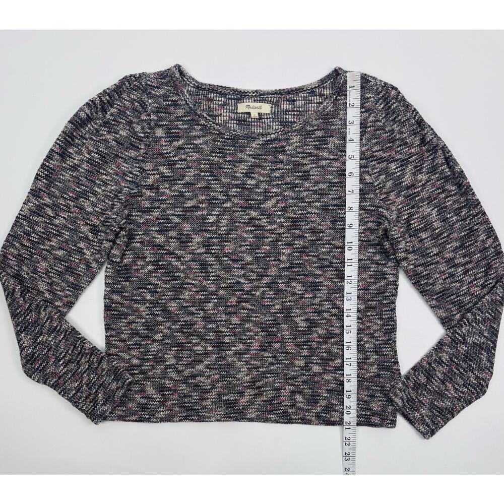 Madewell Multicolor Marled Knit Scoop Neck Sweater Size Medium - Picture 8 of 10